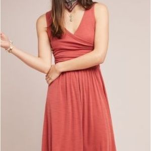 Anthropologie Rust Midi Dress